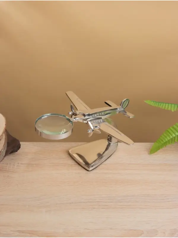 Лупа настольная &laquo;Самолёт&raquo;, 15&times;23&times;12.5 см, алюминий