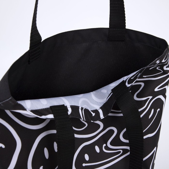 Шопер На рейве без молнии, без подклада, цвет чёрный Шопер На рейве без молнии, без подклада, цвет чёрный