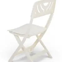 Стул садовый Decorona DeRiviera, 46&times;50&times;82 см, складной, пластиковый, белый