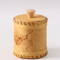 Туес &laquo;Соль&raquo;, узор, 9&times;9&times;9.5 см, банка для хранения, береста