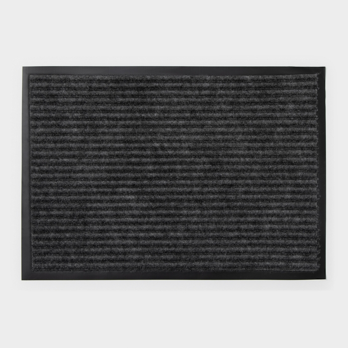 Коврик придверный влаговпитывающий, ребристый, «Стандарт», 40×60 см, серый Коврик придверный влаговпитывающий, ребристый, «Стандарт», 40×60 см, серый