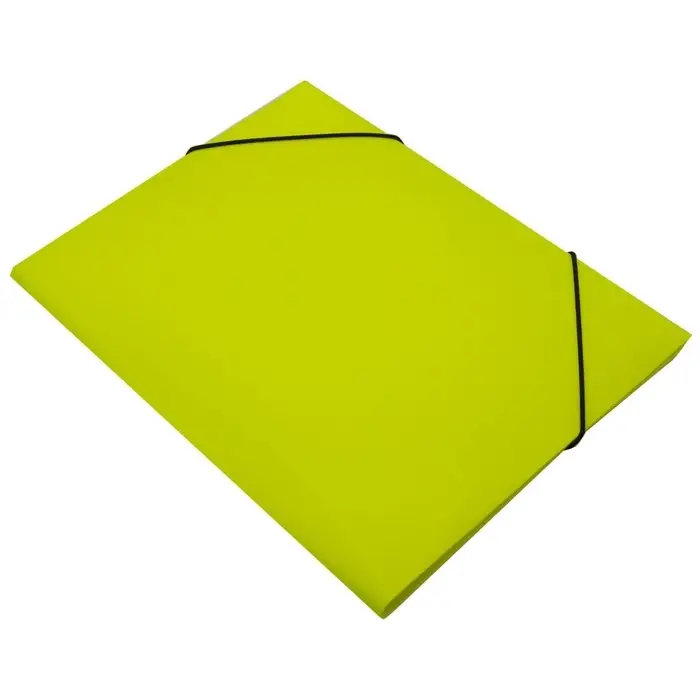 Папка на резинке А4, 500 мкм, Calligrata Neon, корешок 30 мм, неоновая, жёлтая