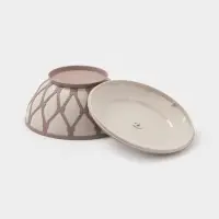 Сухарница Альтернатива &laquo;Арабеска&raquo;, 1.7 л, с крышкой, пластик, бежевый