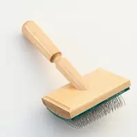 Щётка - пуходёрка, основание 70&times;50 мм, с каплями и рамкой, дерево