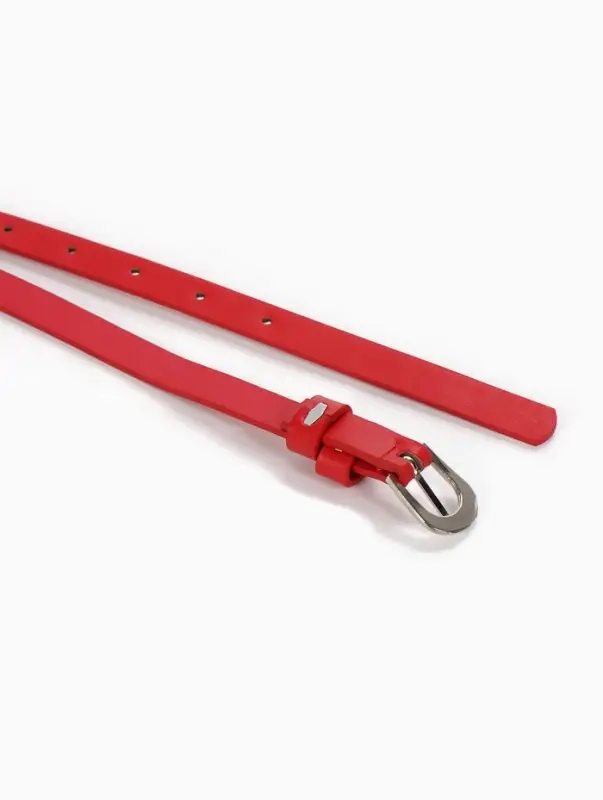 Ремень женский, пряжка металл, 1 прокол, 1.4&times;105 см, красный
