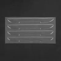 Накладка на двери, 15&times;1.7 см, противоударная, прозрачная, набор 4 шт.