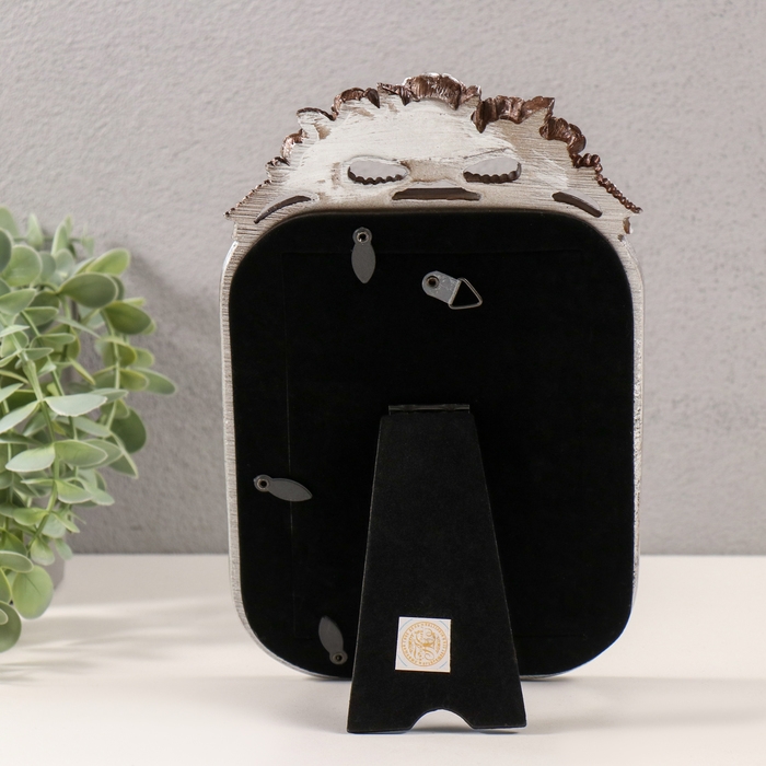 Фоторамка полистоун 10х15 см Фоторамка полистоун 10х15 см "Кружево и розы" серебро и шоколад 15х1,5х24 см