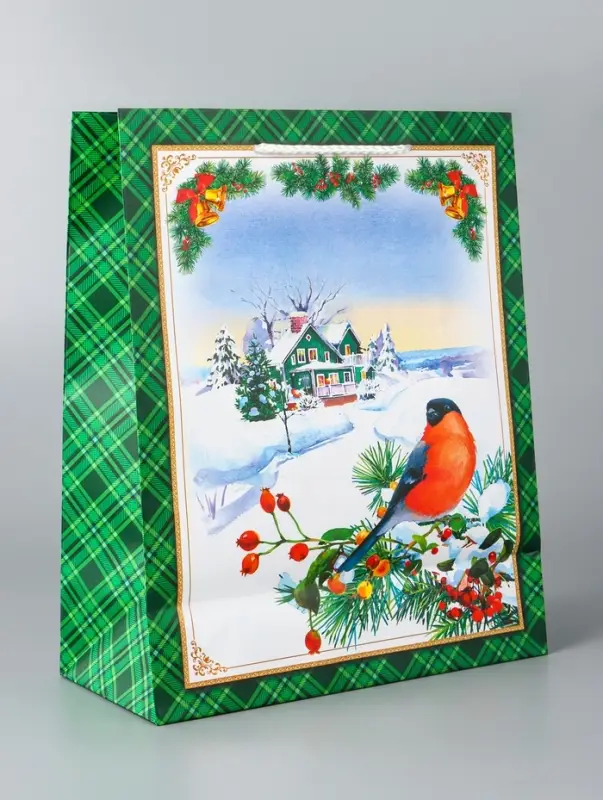 Пакет подарочный новогодний ламинированный &laquo;У Ёлочки &raquo;, 26&times;32&times;12 см