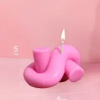 Свеча "Узелок" 8х5х5 см, соевый воск МИКС