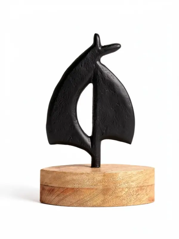 Сувенир интерьерный &laquo;Парусник&raquo;, 17&times;6&times;25 см, алюминий, дерево