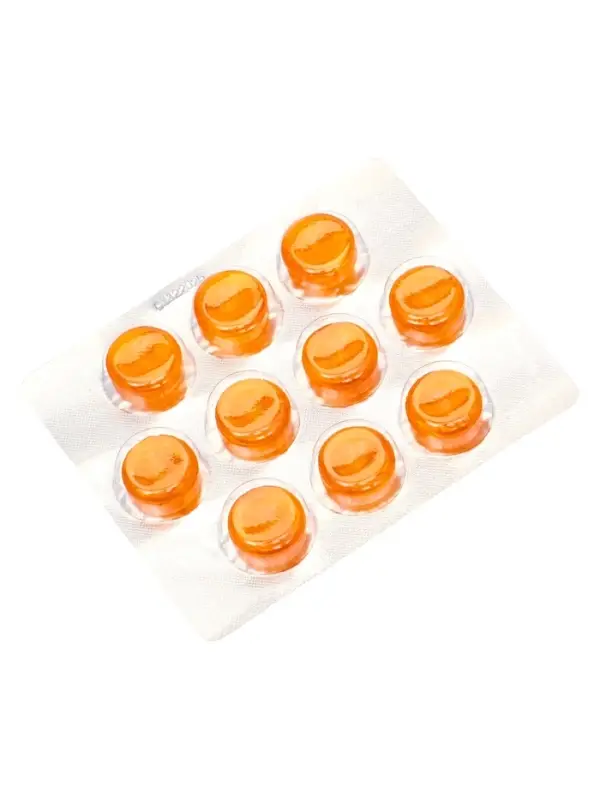 Карамель леденцовая &laquo;Облепиха и мёд&raquo;, на изомальте, с живицей кедра и прополисом, блистер, 10 шт.