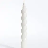 Свечи витые, набор 2 шт., лакированная, 25&times;170 мм, белая