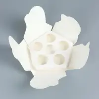 Коробка кондитерская для десертов, капкейков и трайфлов, фигурная, 18&times;18&times;5 см, белая