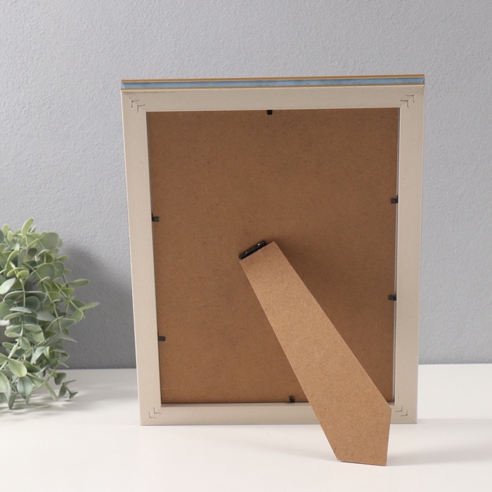 Фоторамка пластик формат А4 см Фоторамка пластик формат А4 см "Габриэль" синяя с золотой полосой 2,2х25х33,7 см