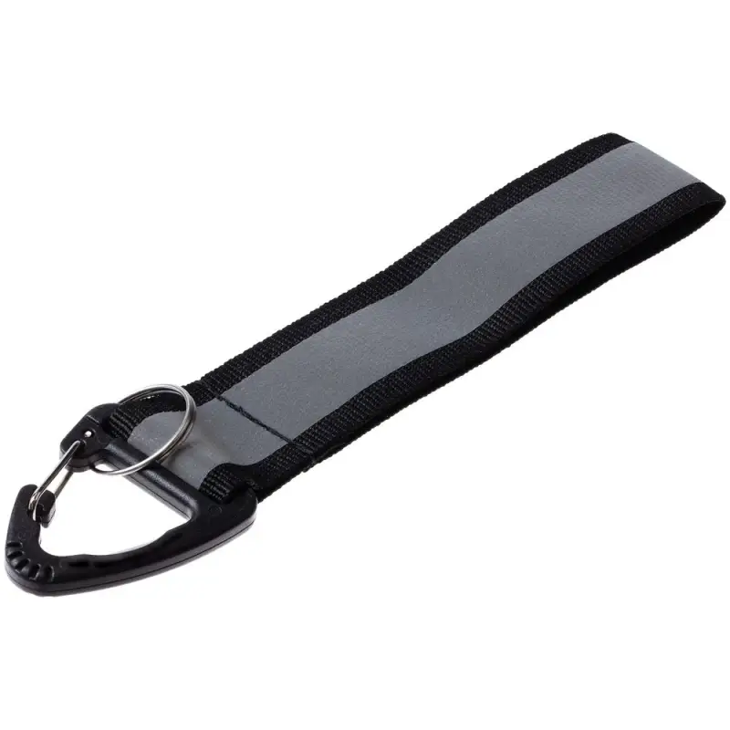 Светоотражающий брелок Flashline, серый с черным Светоотражающий брелок Flashline, серый с черным