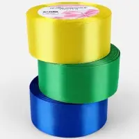 Атласная лента, набор 3 шт. &laquo;Солнечный&raquo;, 40 мм, 23&plusmn;1 м