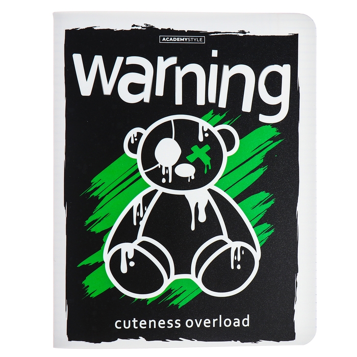 Тетрадь 48 листов в клетку Тетрадь 48 листов в клетку "Модный мишки", обложка пластиковая, МИКС