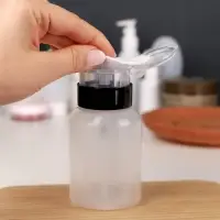 Флакон с помпой, 250 мл, чёрный, прозрачный