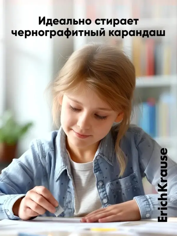 Ластик ErichKrause Cutie, 32&times;21&times;11 мм, мягкий, микс