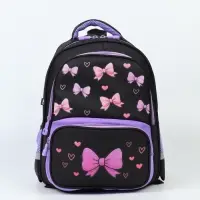 Ранец с эргономичной спинкой текстильный "Бантик"