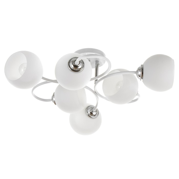 Люстра 2717/6 E27 40Вт бело-хромовый 70х70х25 см BayerLux Люстра 2717/6 E27 40Вт бело-хромовый 70х70х25 см BayerLux