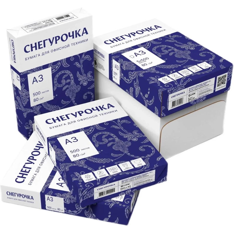 Бумага Снегурочка (А3, марка С, 80 г/кв.м, 500 л) СПб