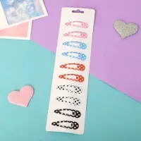 Невидимки для волос "Милана" (набор 10 шт) горох, 4,5 см