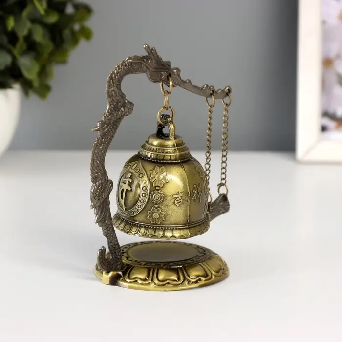 Колокол - гонг металл настольный &laquo;Будда&raquo;, d=4.8 см, 11.2&times;9.5&times;9.5 см