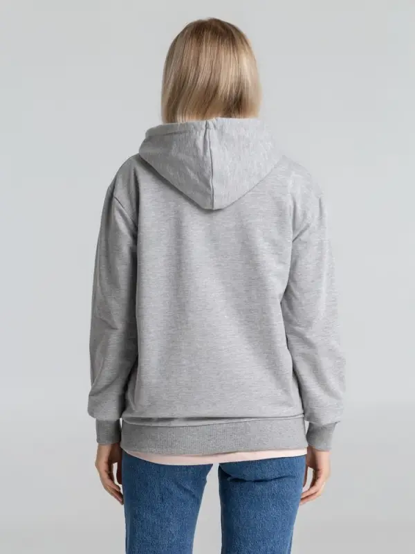 Толстовка на молнии с капюшоном Siverga 2.0, серый меланж, размер XS