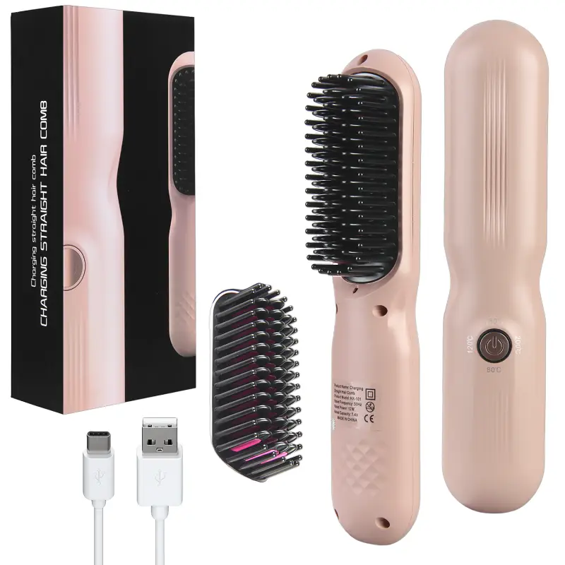 Расческа для выпрямления волос HX-101 розовый (40шт/кор)