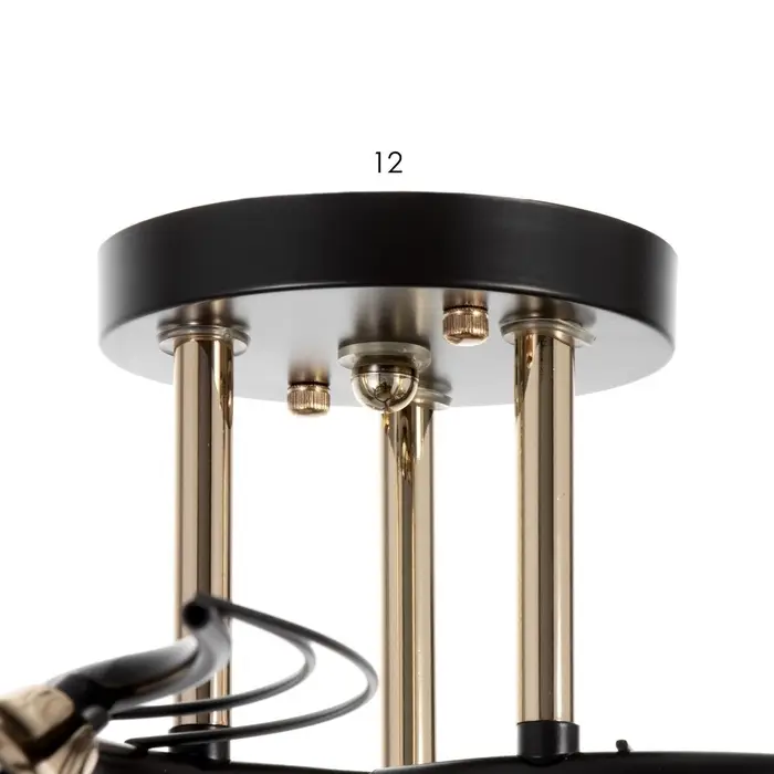 Светильник потолочный BayerLux &laquo;Сальма&raquo;, люстра 3хЕ27, 40 Вт, чёрный, 54&times;54&times;24 см