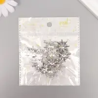 Металлический элемент, декоративная подвеска «Арт Узор. Яркое солнышко», серебро, 2.8×2.5 см Металлический элемент, декоративная подвеска «Арт Узор. Яркое солнышко», серебро, 2.8×2.5 см