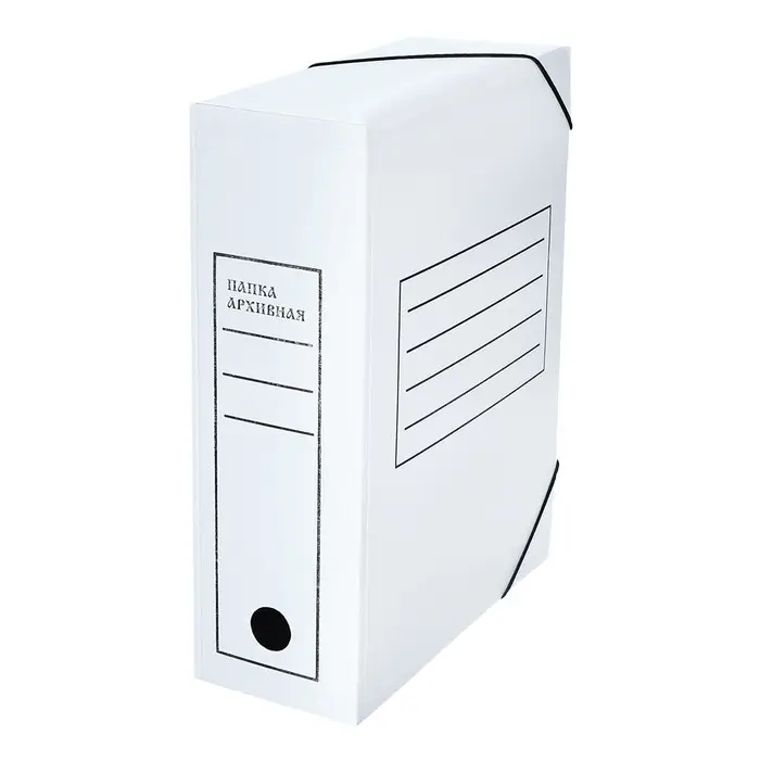 Папка архивная на резинках Calligrata, микрогофрокартон, 100 мм, белый, до 900 л Папка архивная на резинках Calligrata, микрогофрокартон, 100 мм, белый, до 900 л