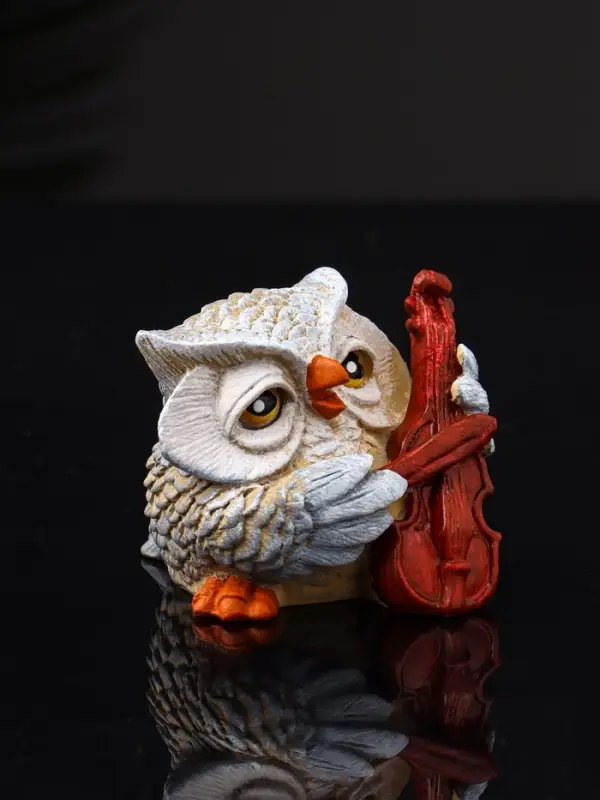 Фигура Фигура "Сова с виолончелью" 5.7х5.1х6.2 см