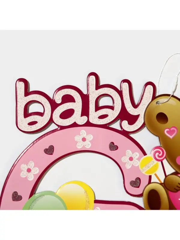 Украшение на гендер пати &laquo;Подвеска Baby Girl&raquo;, 30&times;25 см, розовое