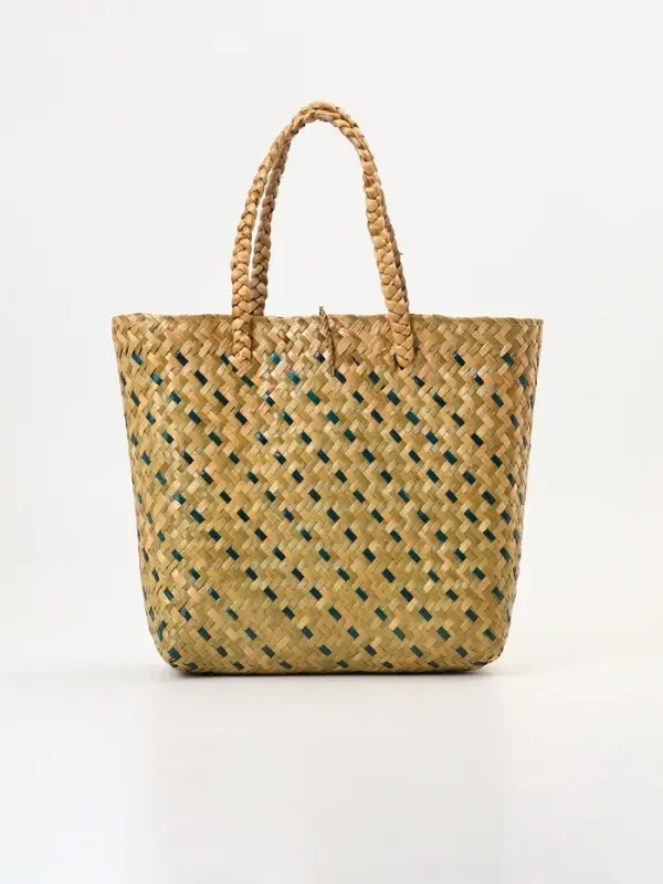 Сумка плетёная из пандана и водного гиацинта, 38&times;14&times;40 см
