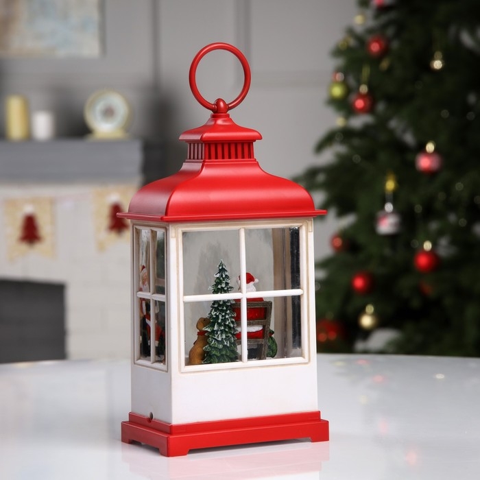 Светодиодная фигура «Фонарь с Дедом Морозом» 12 × 22.5 × 7.8 см, пластик, батарейки ААх3 (не в комплекте), USB, свечение тёплое белое Светодиодная фигура «Фонарь с Дедом Морозом» 12 × 22.5 × 7.8 см, пластик, батарейки ААх3 (не в комплекте), USB, свечение тёплое белое