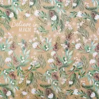 Упаковочная бумага на новый год «Magic winter», 70 х 100 см, глянцевая