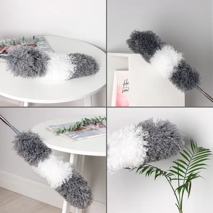 Щётка для пыли, плоская насадка 40&times;7.5 см, пушистая насадка 41&times;13 см, телескопическая ручка 230 см