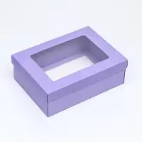 Коробка подарочная складная, упаковка, &laquo;Лавандовая&raquo;, с окном 21&times;15&times;7 см