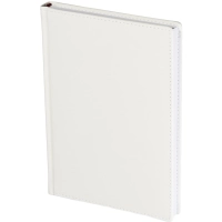 Ежедневник недатированный А5+, 136л, VELVET белый  3-115/23