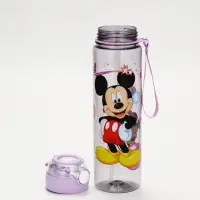 Бутылка пластиковая с трубочкой, 800 мл, фиолетовая