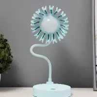 Лампа настольная RISALUX &laquo;Санди&raquo;, светодиодная, USB, АКБ, синяя, 11.7&times;14.5&times;18 см
