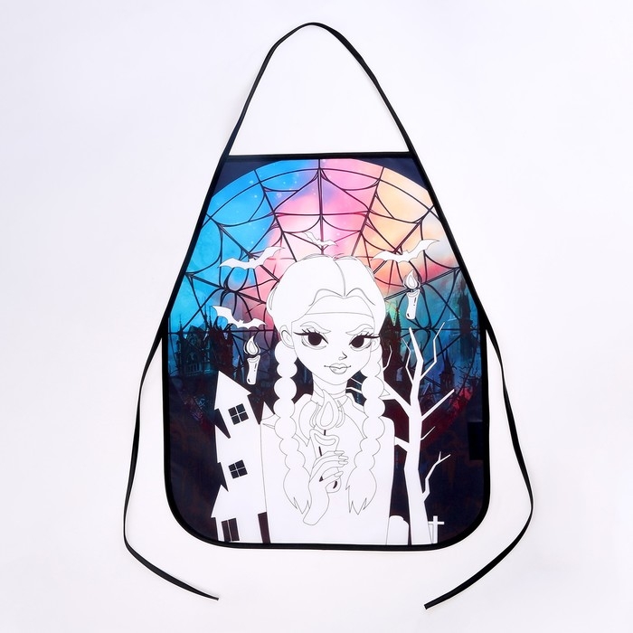 Хэллоуин. Фартук детский для творчества под роспись «Девочка с косичками» Хэллоуин. Фартук детский для творчества под роспись «Девочка с косичками»