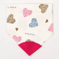 Нагрудник-бандана/слюнявчик для кормления Крошка Я, непромокаемый, с прорезывателем, на кнопке, розовый, МИКС