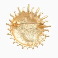 Брошь &laquo;День и Ночь&raquo;, цвет матовое золото