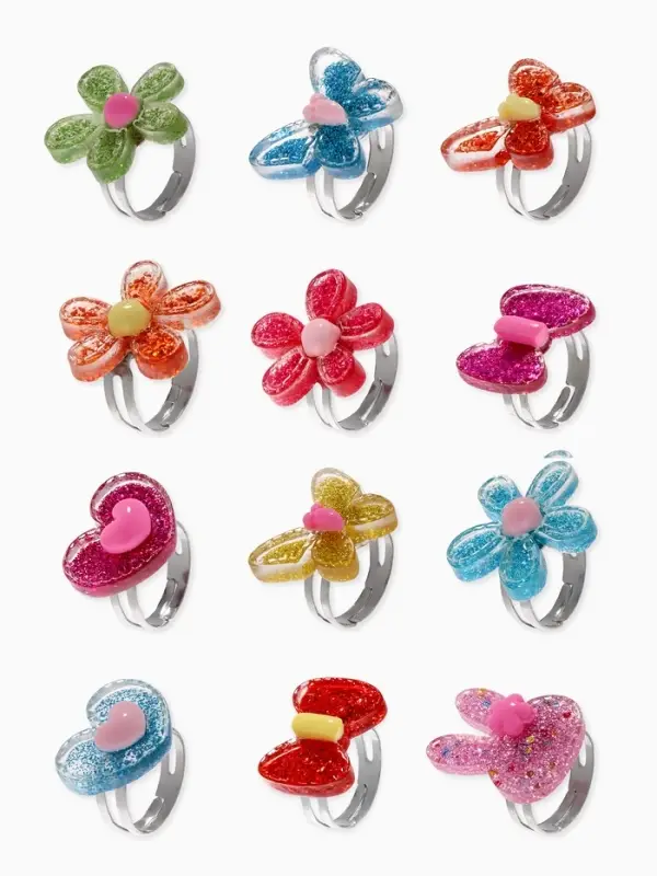 Кольцо &laquo;Выбражулька. Блеск&raquo;, форма МИКС, фасовка 100 шт. безразмерное