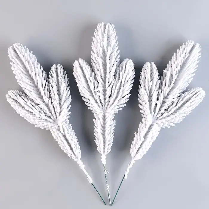 Литая веточка заснеженная, 27 &times; 9 см, набор 3 шт.
