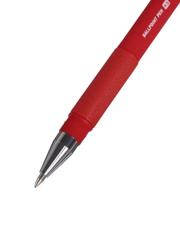 Ручка шариковая BrunoVisconti. EasyWrite. Red, красный стержень, узел 0.5 мм, резиновый упор, матовый корпус