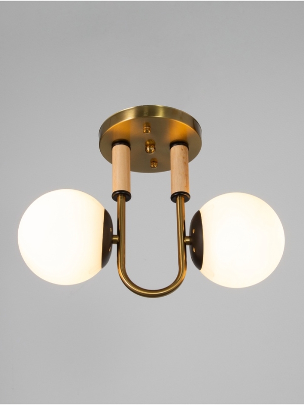 Люстра Люстра "Донна" 2х40Вт Е27 черный/латунь 37х15х25см